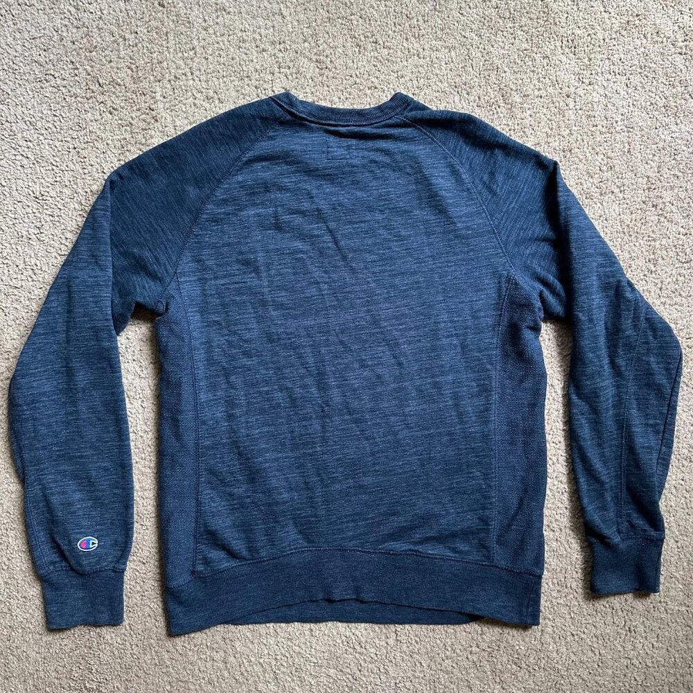 Champion Sweater Mens Large Crewneck Pullover Blue Long Sleeve - Picture 2 of 11